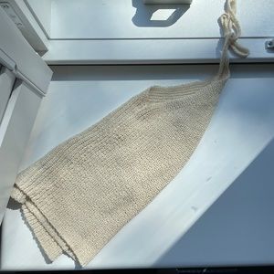 ZARA KNITWEAR LOW BACK HALTER TOP BEIGE SMALL